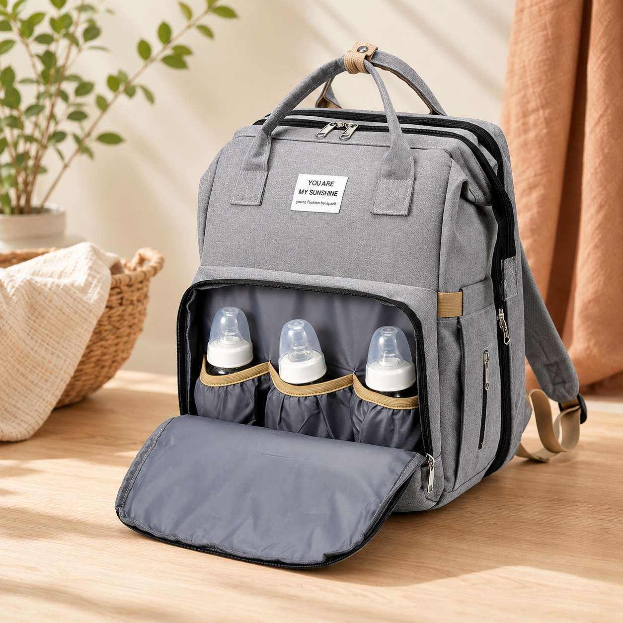 Mochila Pañalera Convertible 3 en 1 · Cuna de Viaje y Cambiador | Niddo Refugio