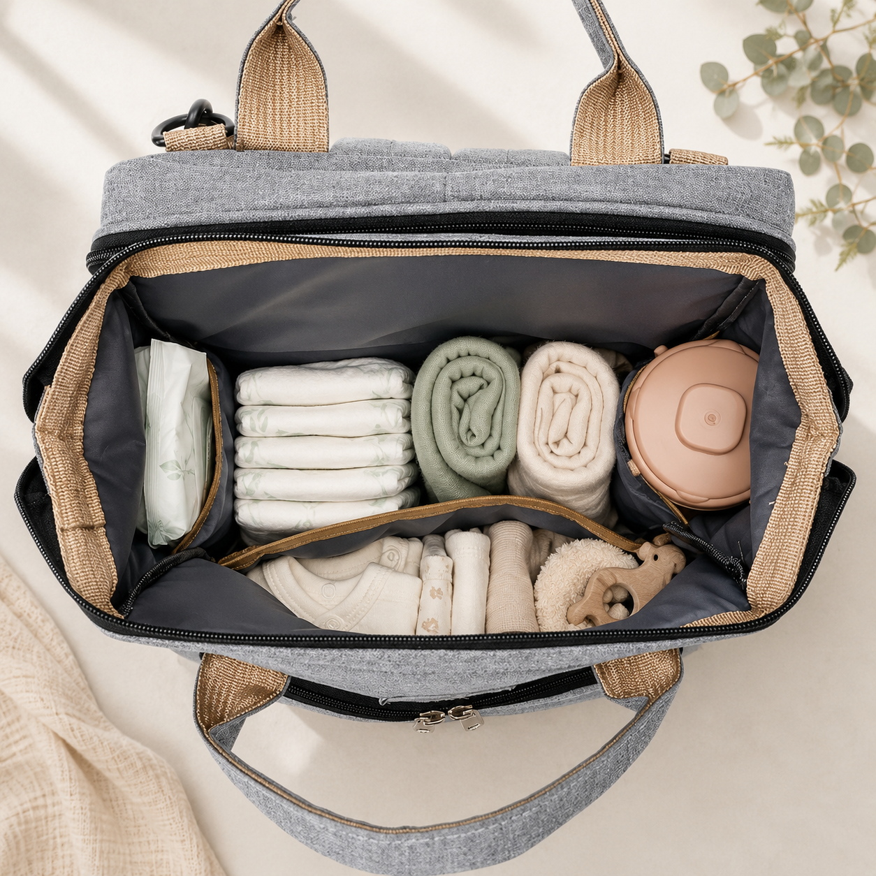 Mochila Pañalera Convertible 3 en 1 · Cuna de Viaje y Cambiador | Niddo Refugio