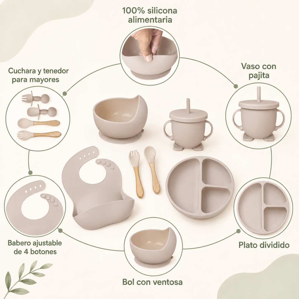 Niddo Bocado | Cubertería de Silicona para bebé